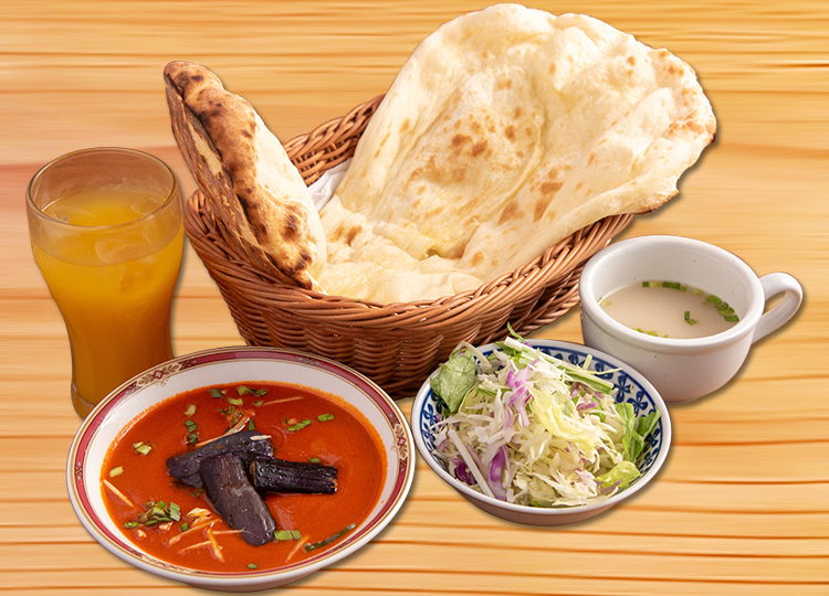 常滑 ナスチキンカレーランチ